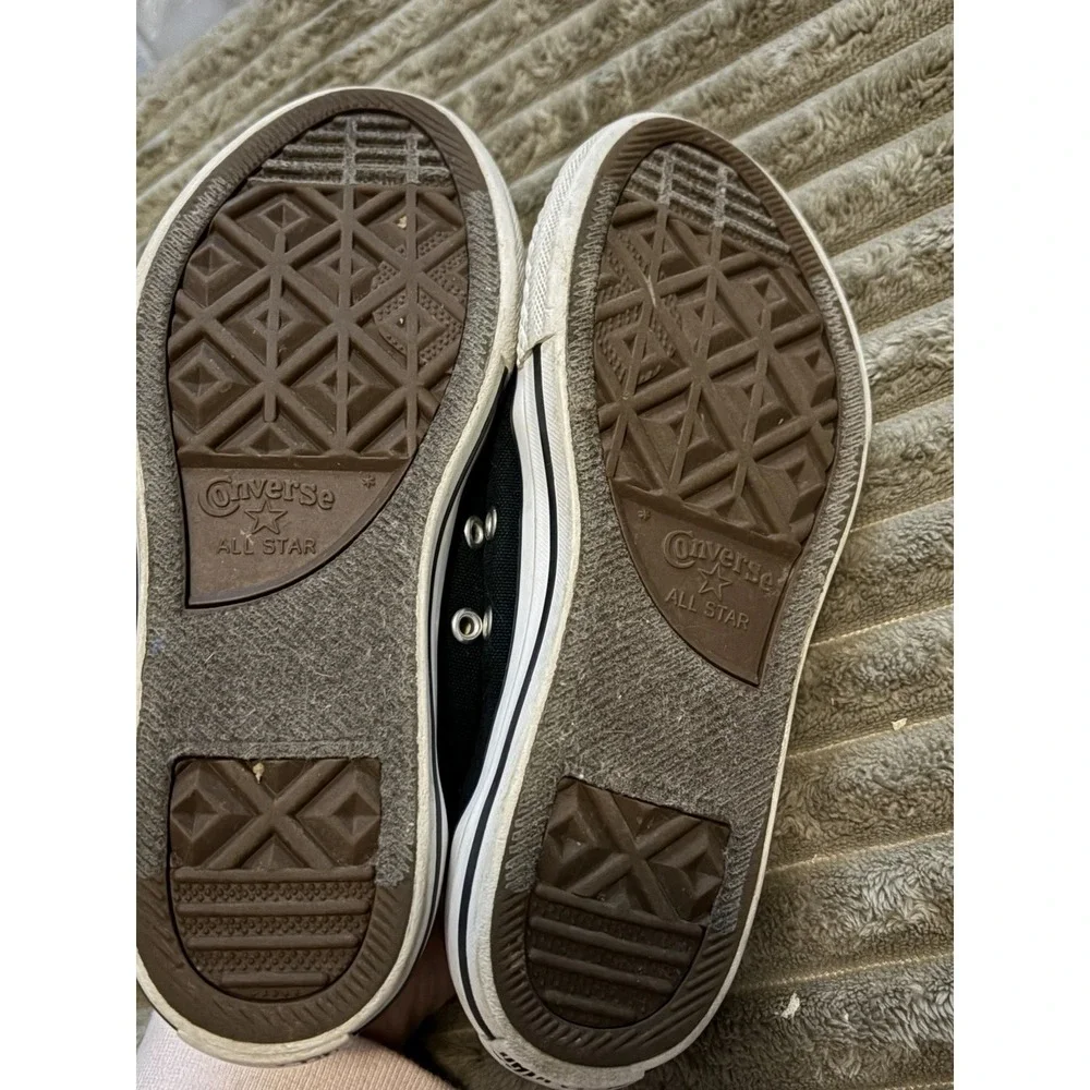 CONVERSE ALL STAR Unisex Black/White‎ Canvas Low Sneakers Size 3